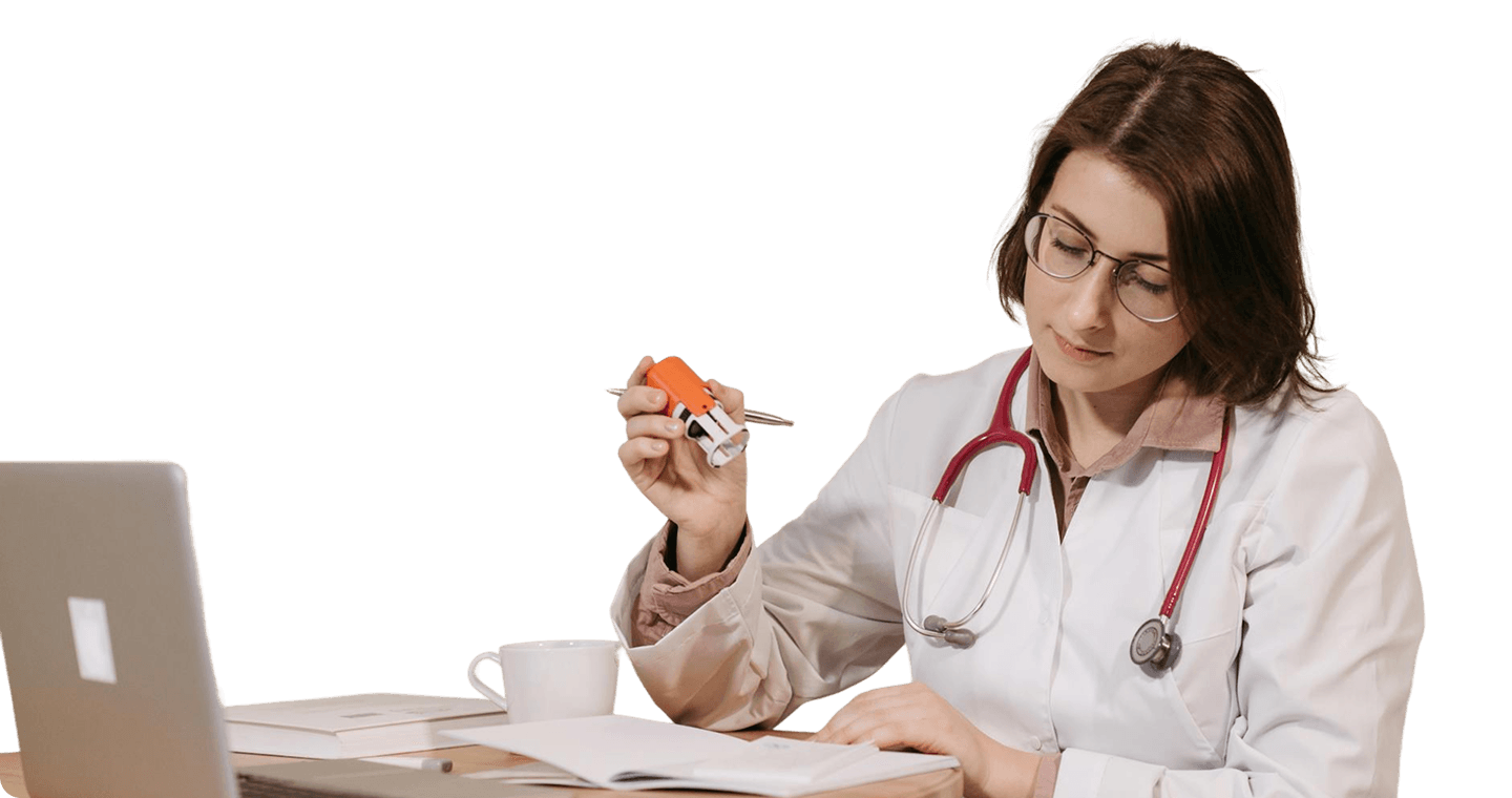 Doctor at desk